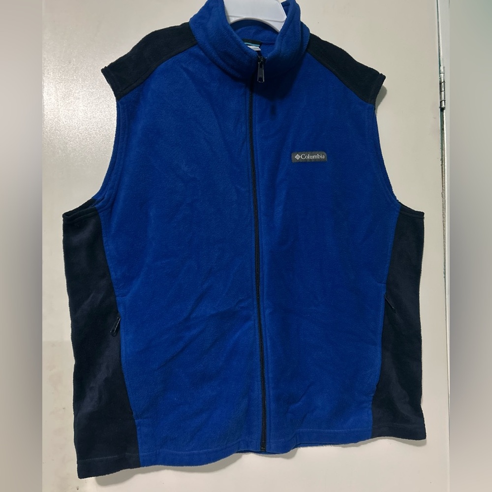 Columbia Royal Blue and Black Fleece Vest